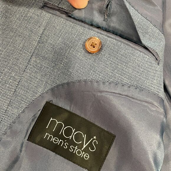 ~ Lauren Ralph Lauren 44R Men's LRL Blazer Sport Coat Blue Texture 44 R - Picture 3 of 15